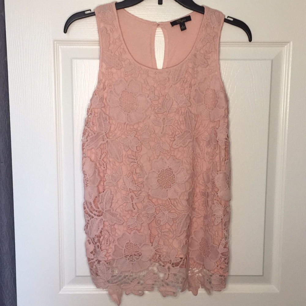Cupio Floral Sleeveless Tank Top small